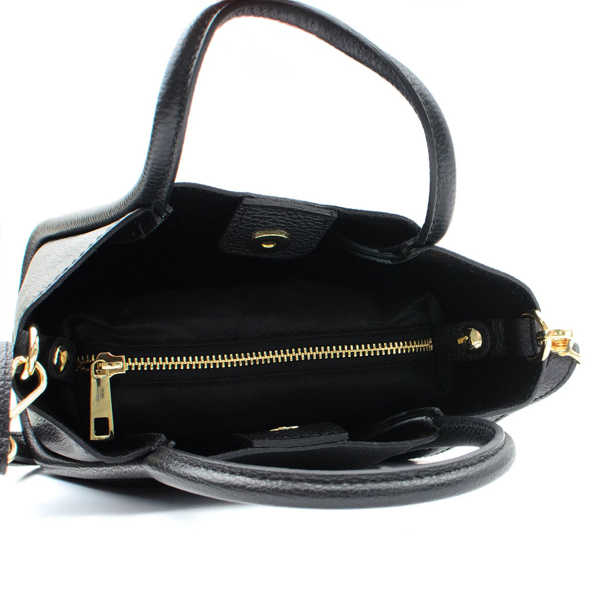 Florence Small Leather Bag Black Latalia