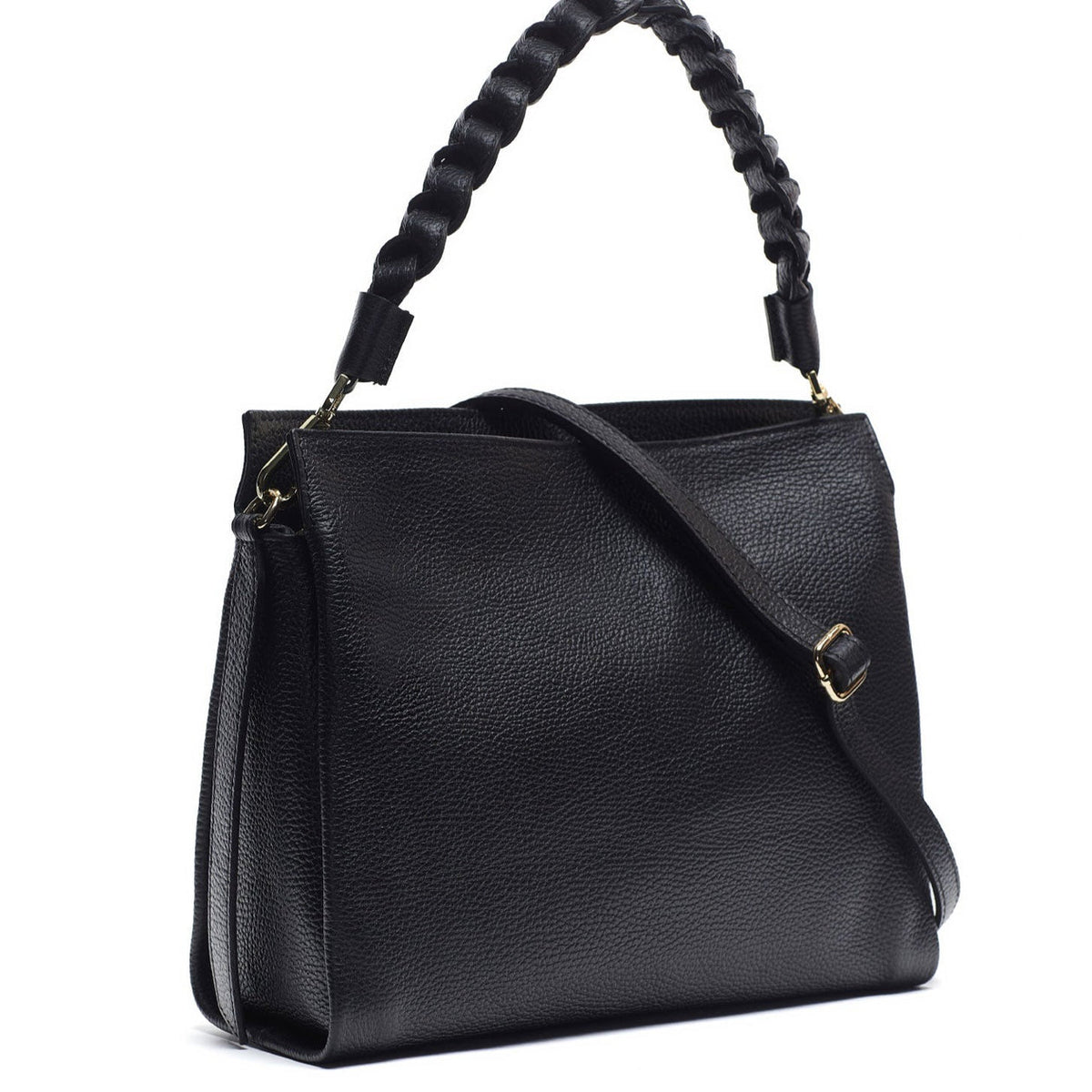 Alessandria Leather Bag Black Latalia