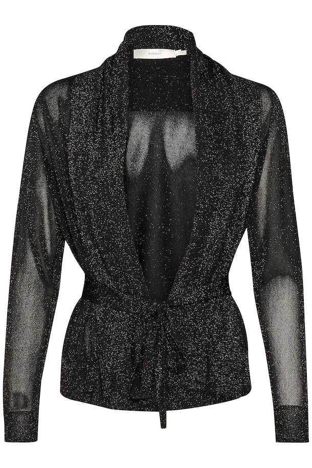 ThaniIW Short Cardigan Glitter Black InWear