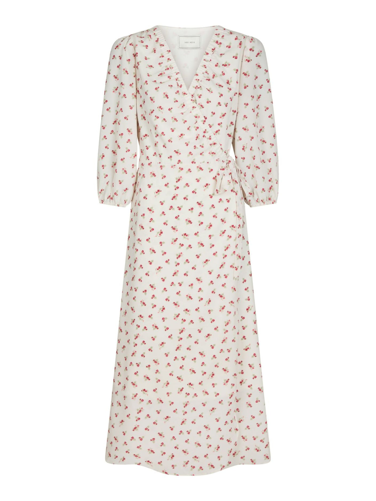 Malinga Simple Flower Dress Red Neo Noir