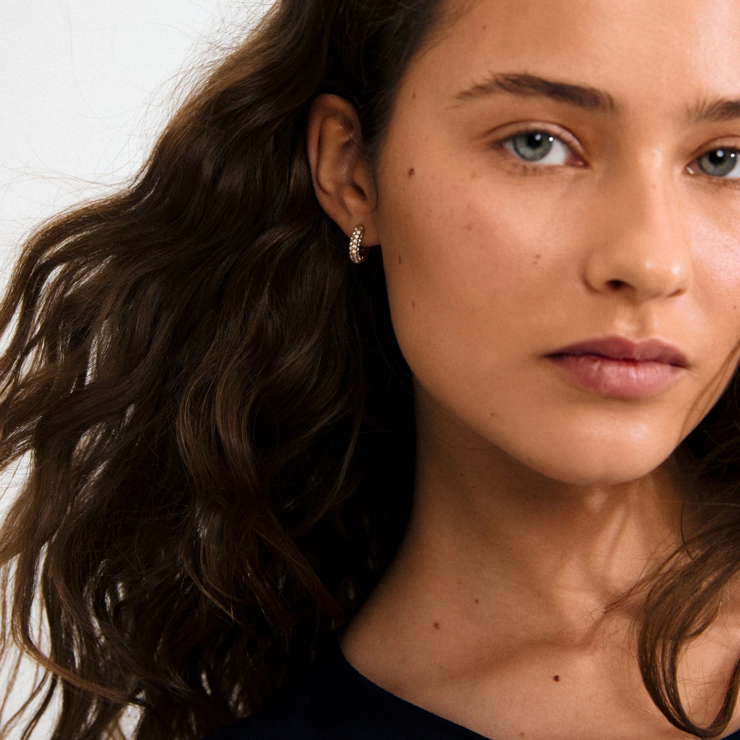 Tatum Small Hoops Gold Pilgrim