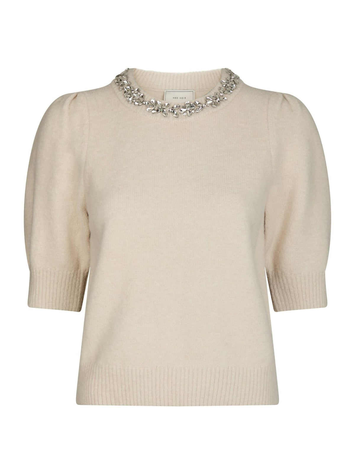 Maia Stone Knit Blouse Ivory Neo Noir