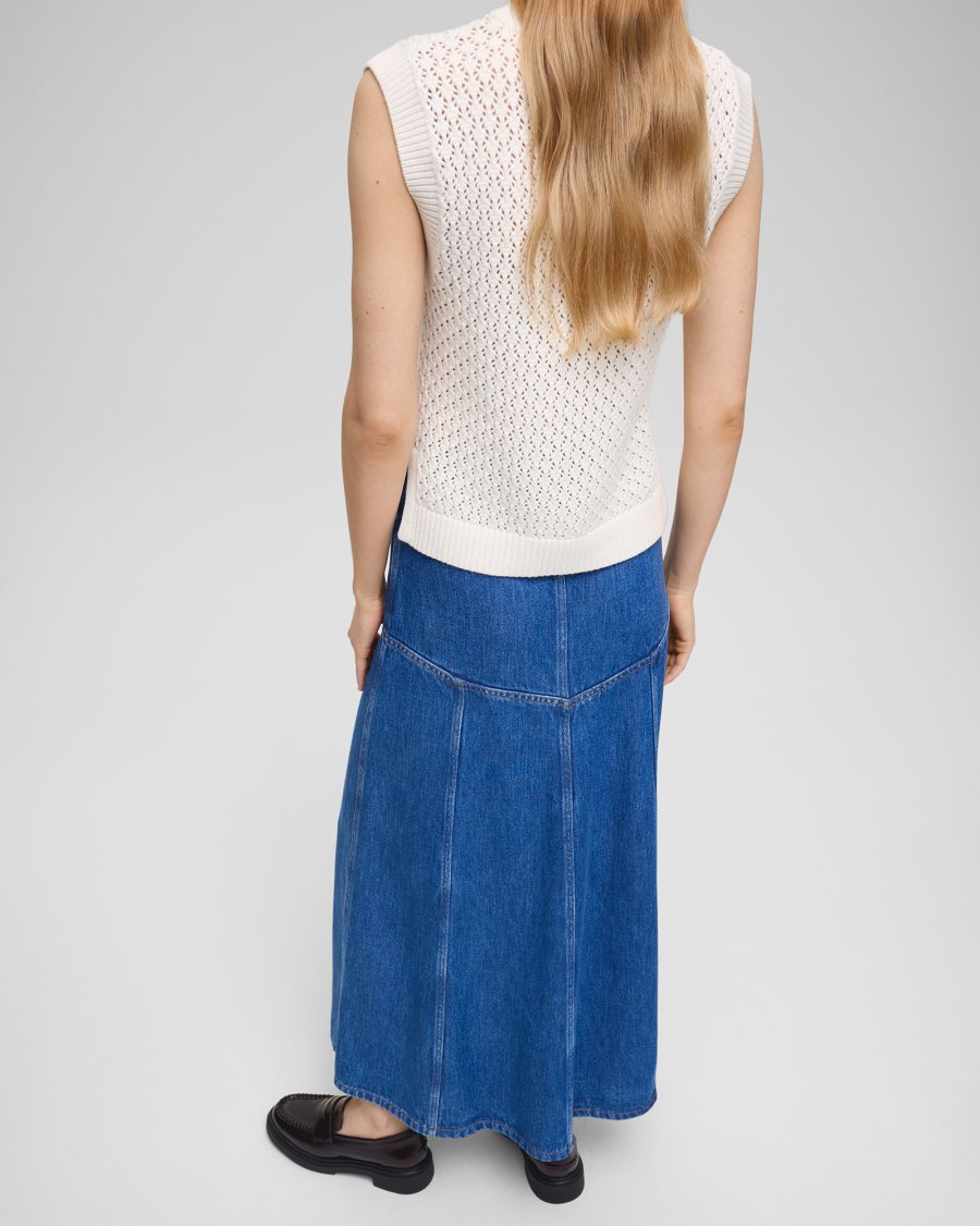 Laurentine Rue HW Skirt Mid Blue Wash MSCH