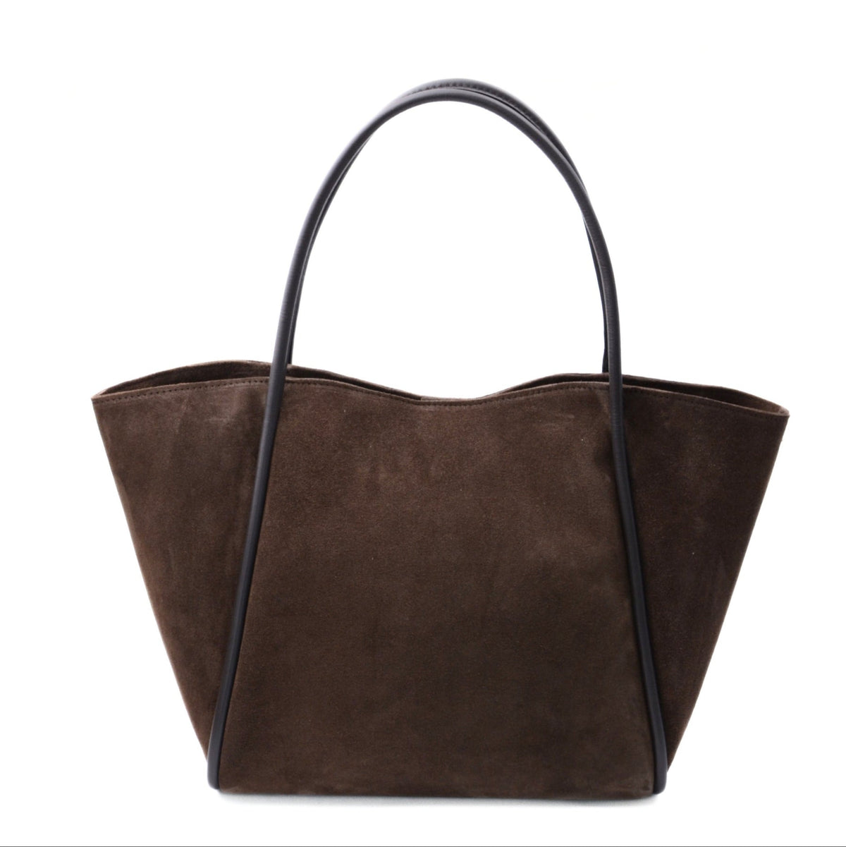 Florence XL Suede Leather Bag Dark Brown Latalia