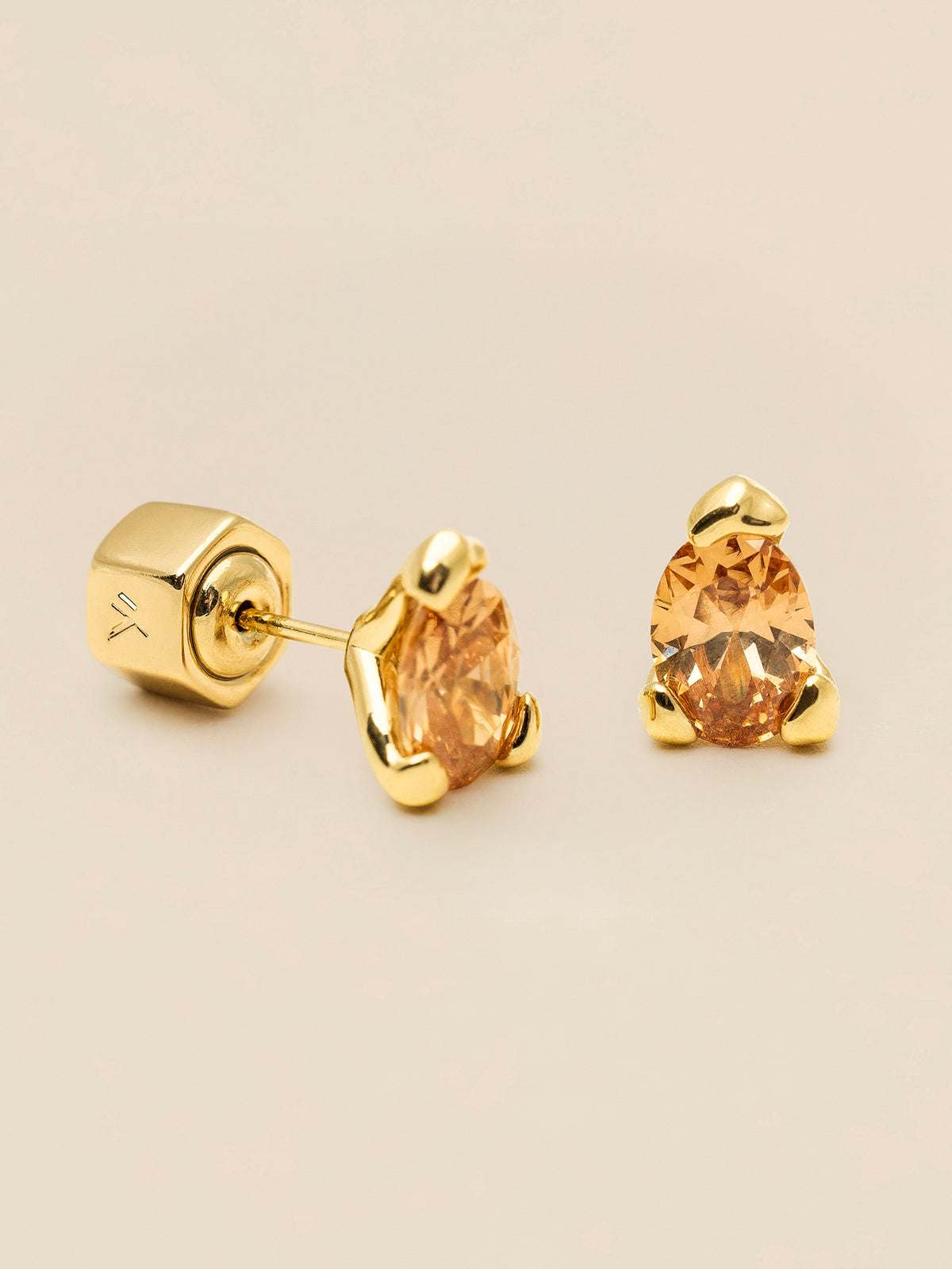 Embla Stud Earrings Orange Ylva Li