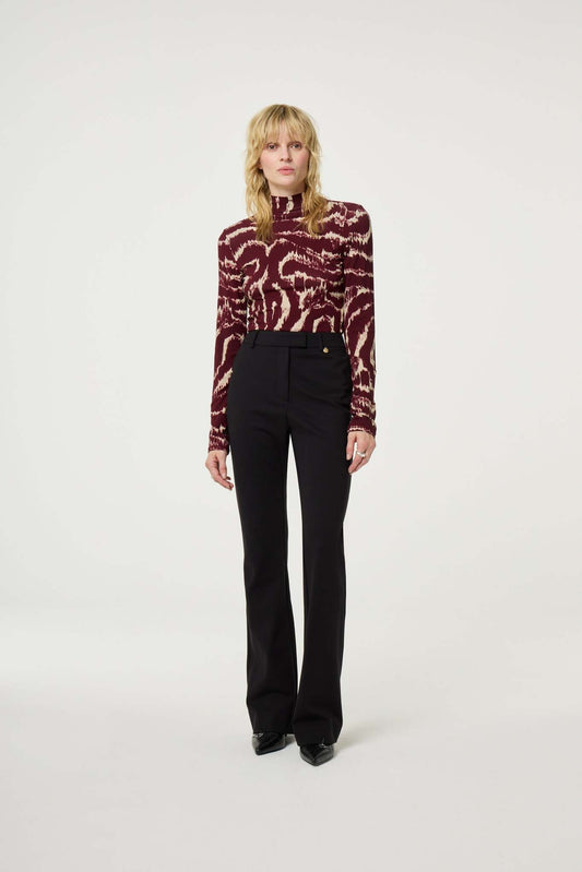 Quinty Top Deep Burgundy/Creme Fabienne Chapot