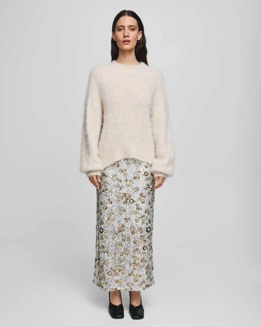 Magnolia HW Skirt EMB Silver/T Coco MSCH