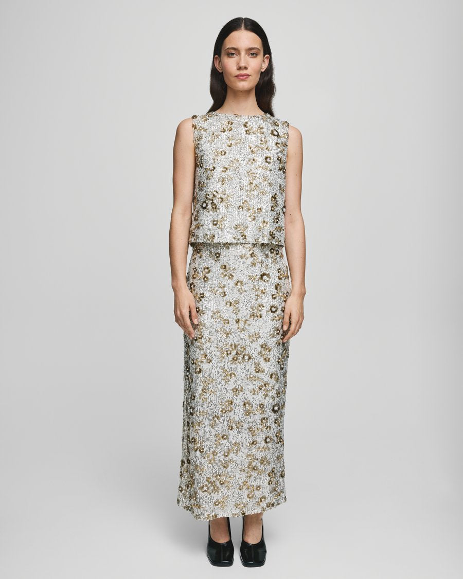 Magnolia HW Skirt EMB Silver/T Coco MSCH