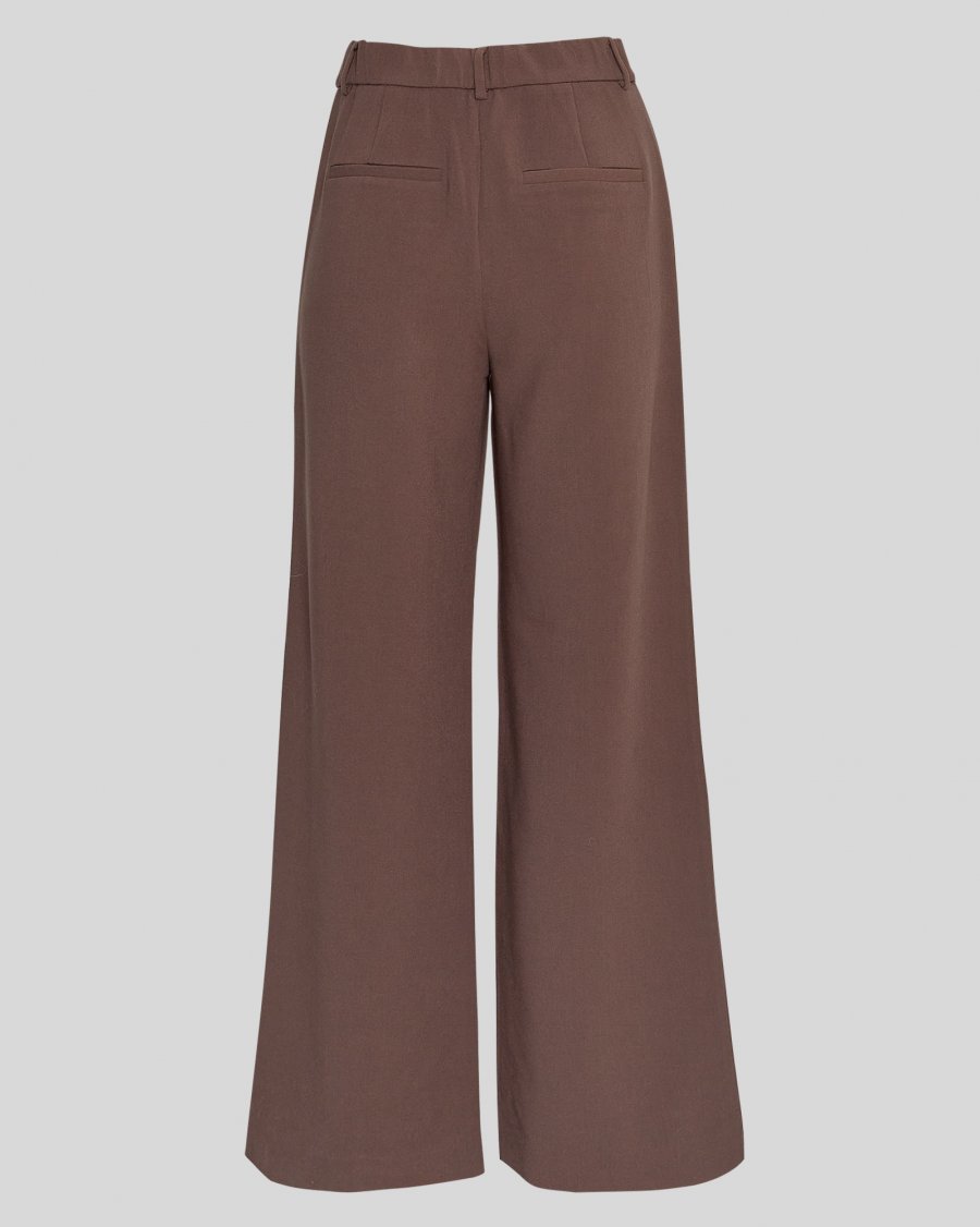 Macy Michelle HW Wide Pants Hot Fudge MSCH