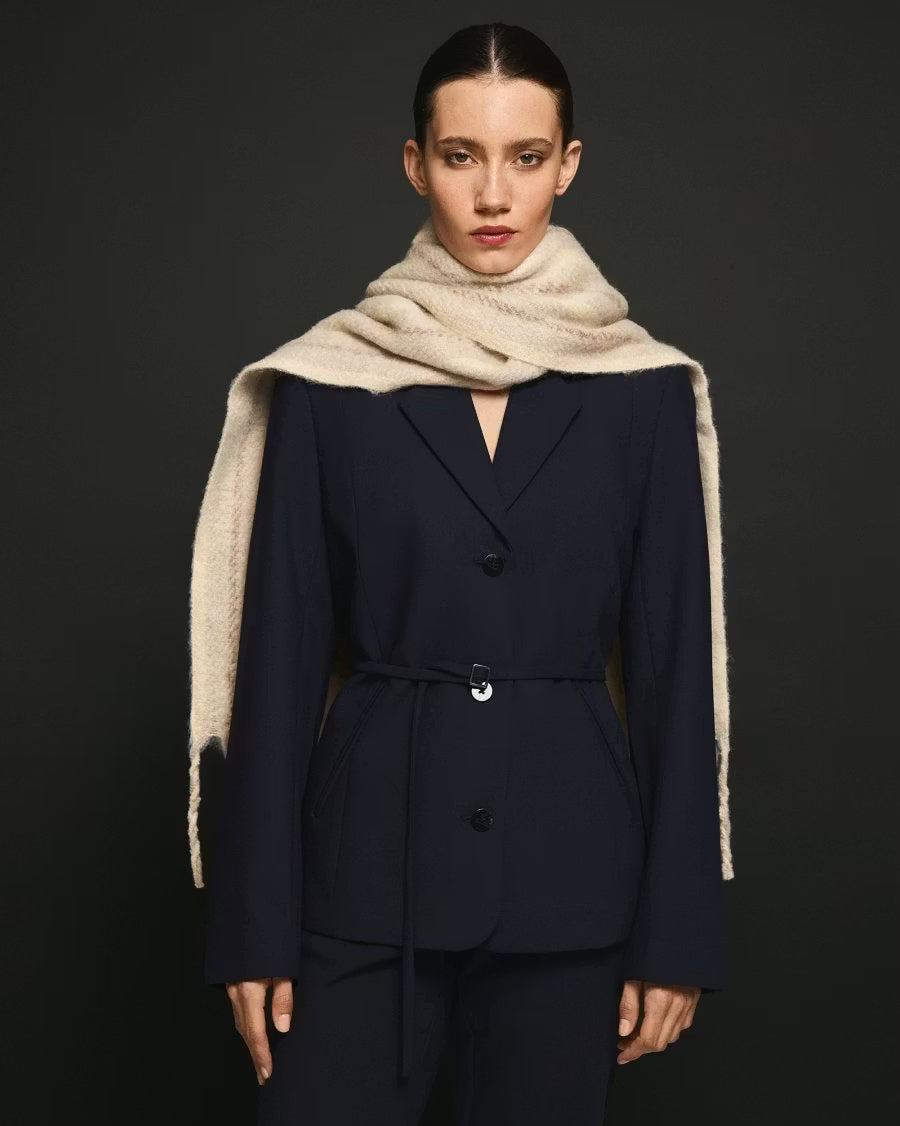 Freylia Straight Blazer Mari Blue Mel MSCH