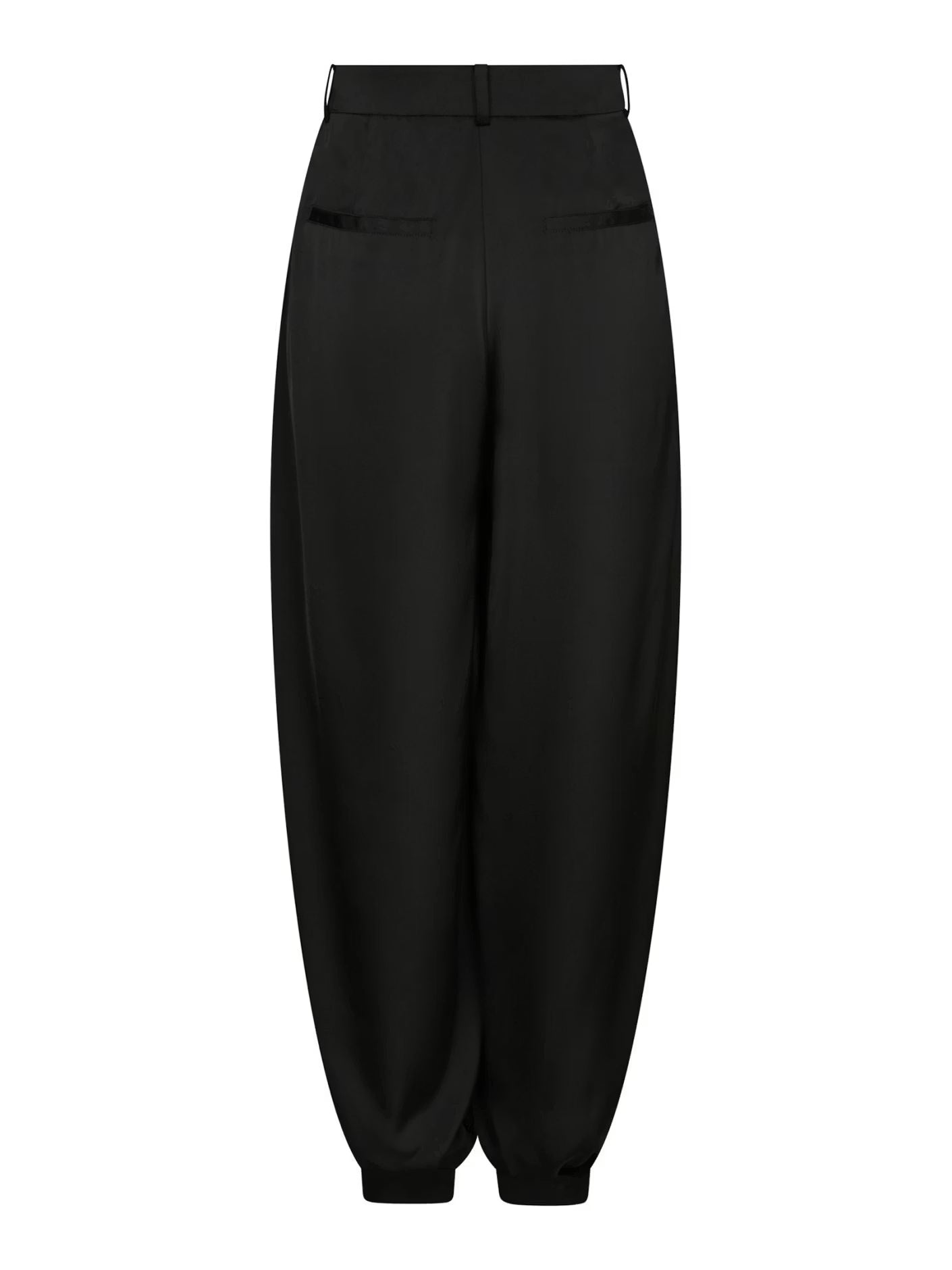 Fayla Drapy Satin Balloon Pants Black Neo Noir