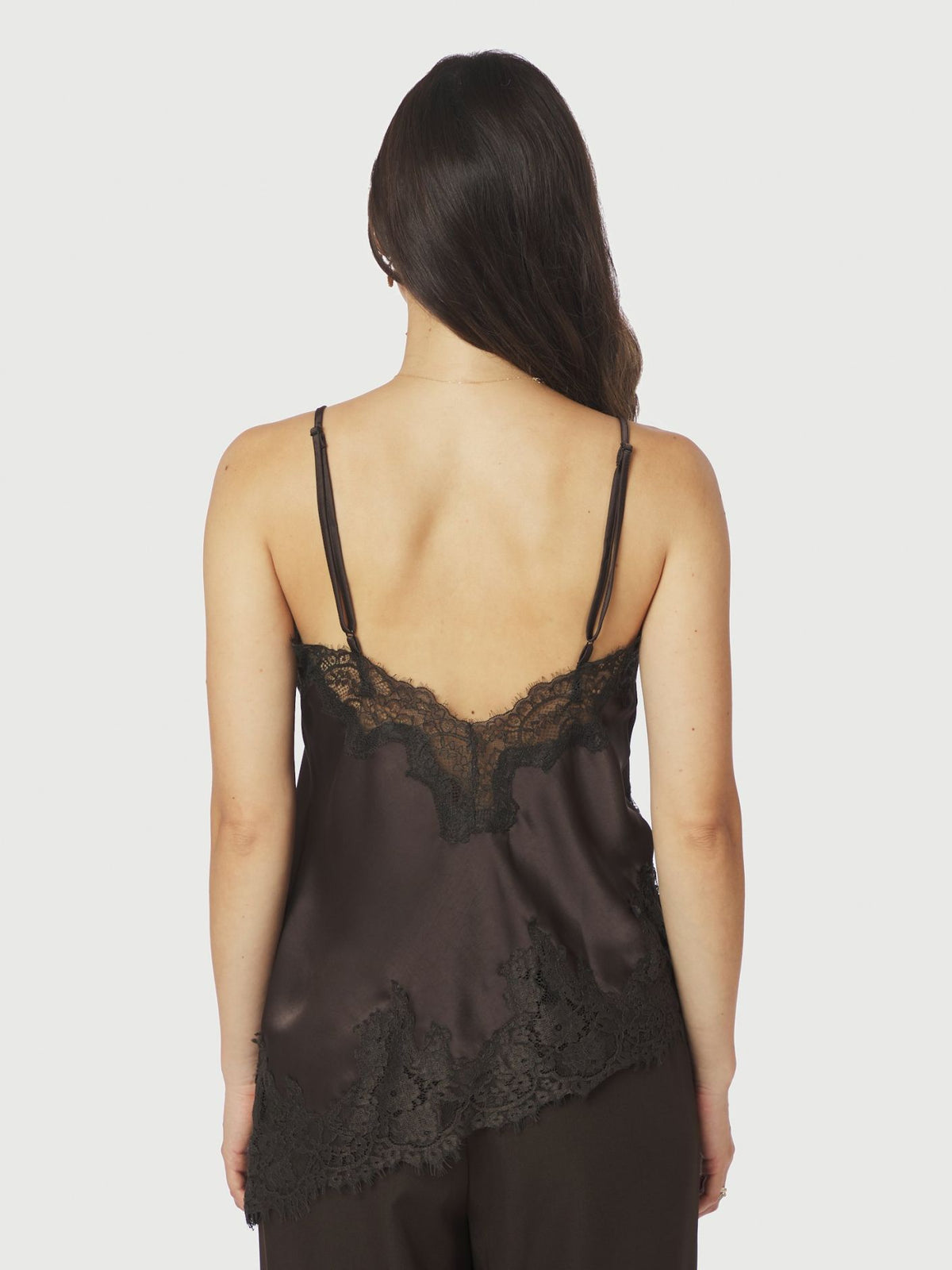 Viole Lace Top Dark Brown Neo Noir