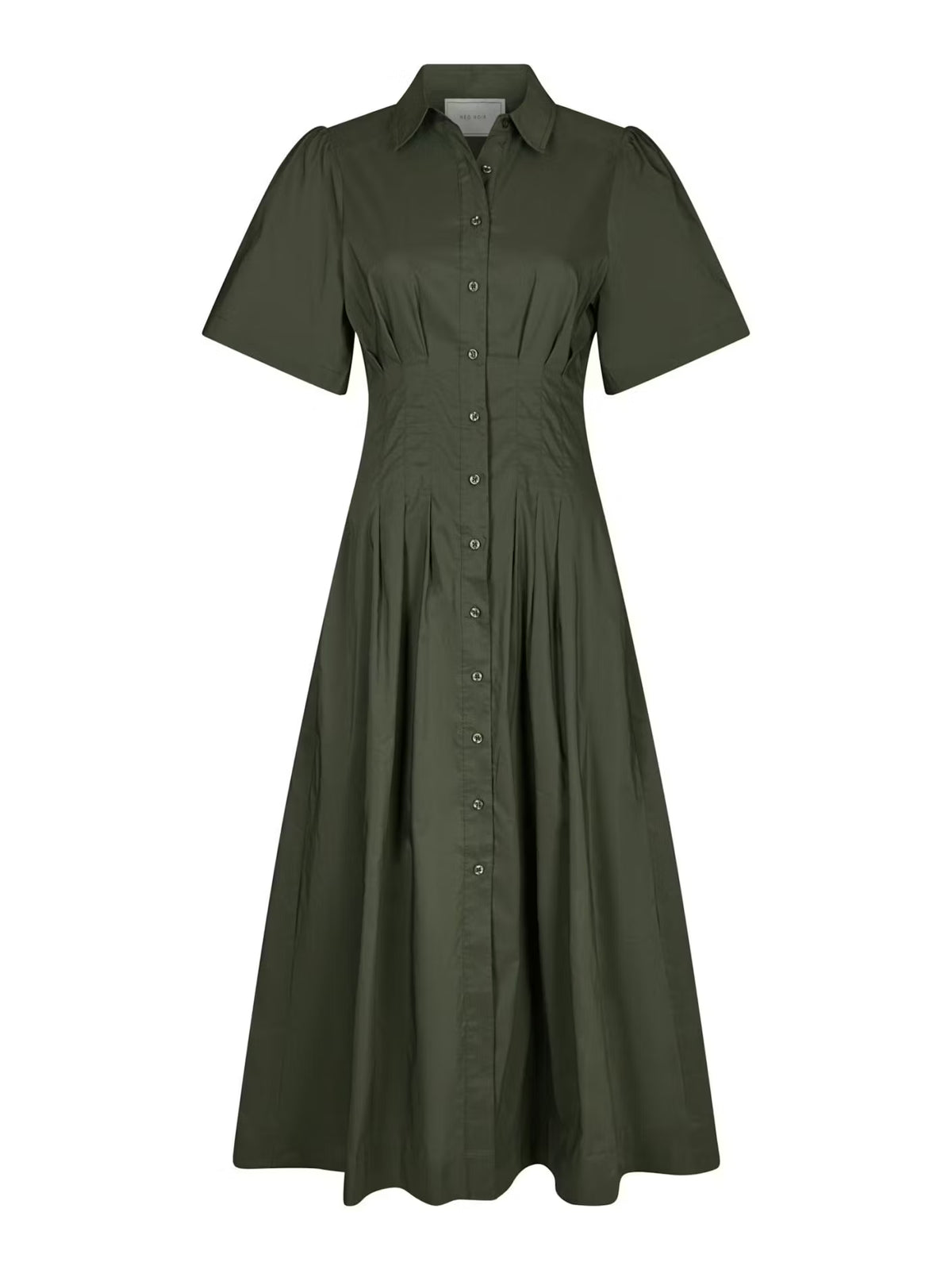Baia Poplin Dress Army Neo Noir