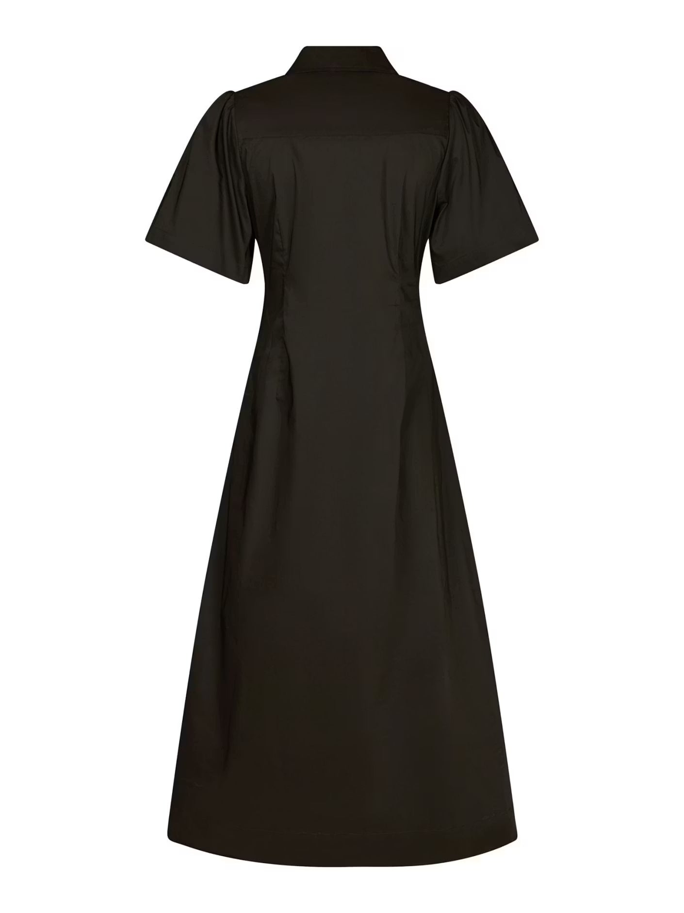 Baia Poplin Dress Chocolate Brown Neo Noir