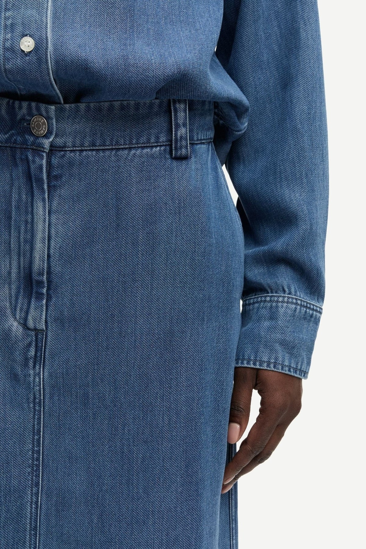 Satove Skirt 15645 Medium Denim Blue Samsoe Samsoe