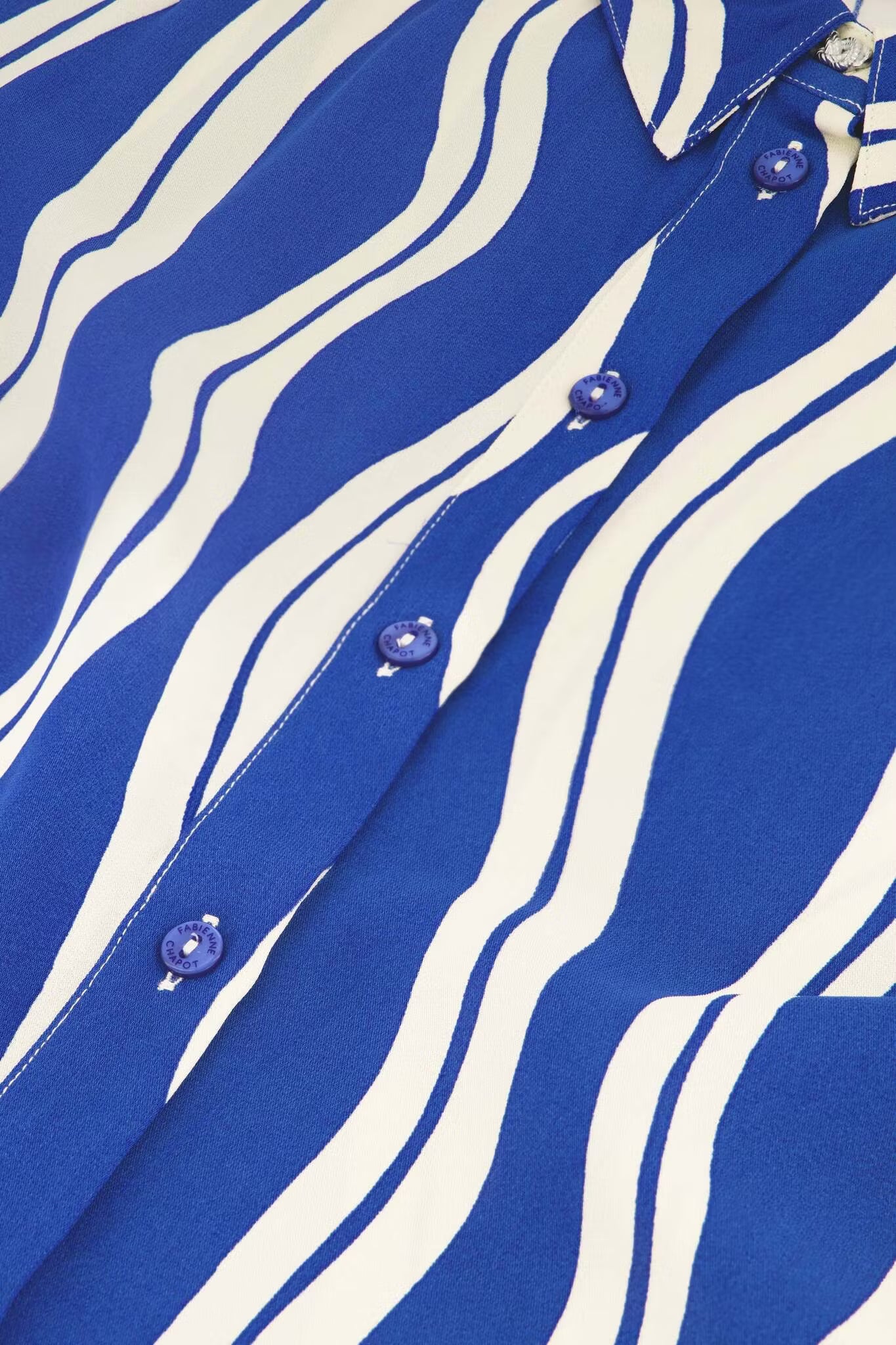 Coco Blouse Cosy White/Cobalt Fabienne Chapot