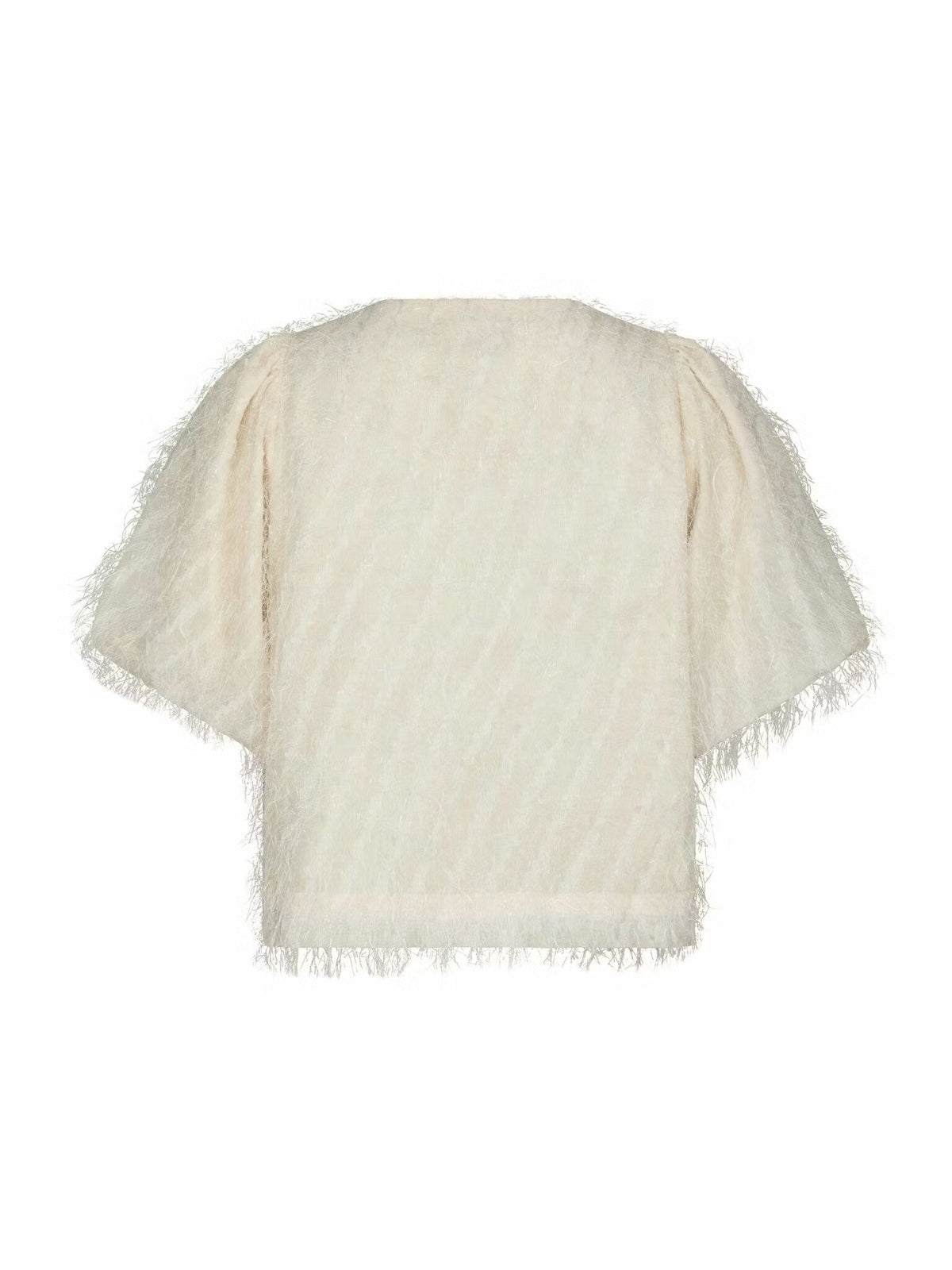 Aisa Frilly Blouse Creme Neo Noir