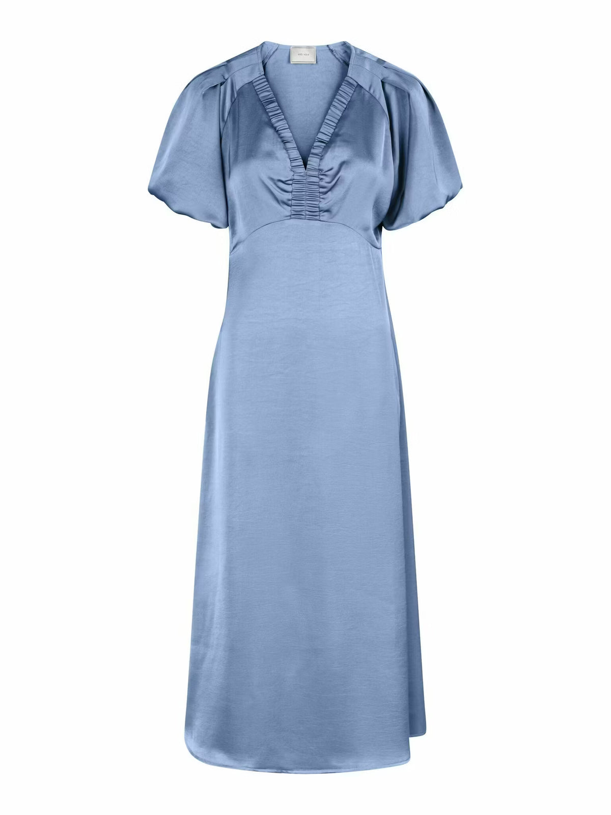 Illana Heavy Sateen Dress Smoke Blue Neo Noir