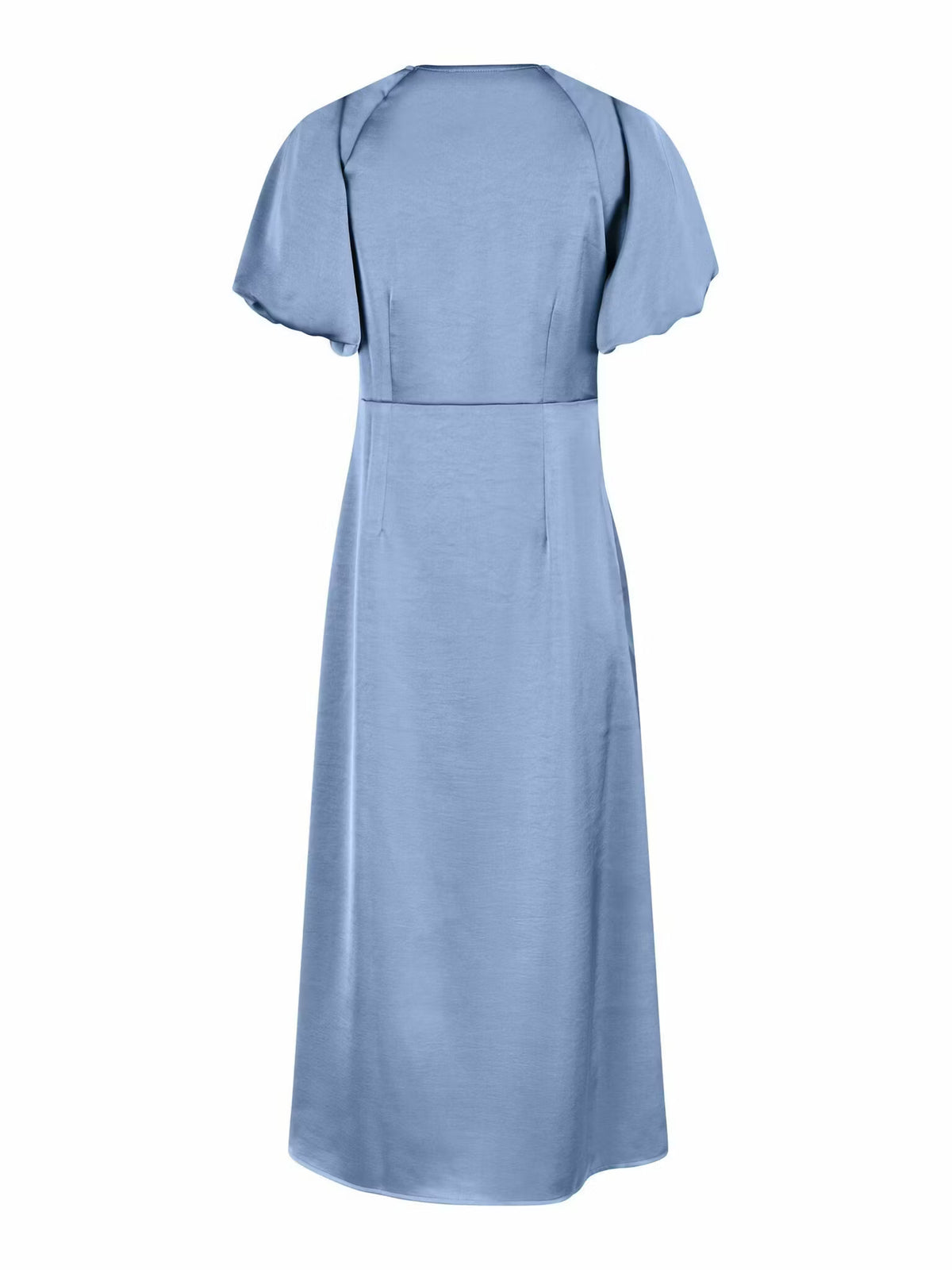 Illana Heavy Sateen Dress Smoke Blue Neo Noir