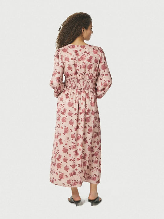 Jellie Print Dress Dusty Rose Neo Noir