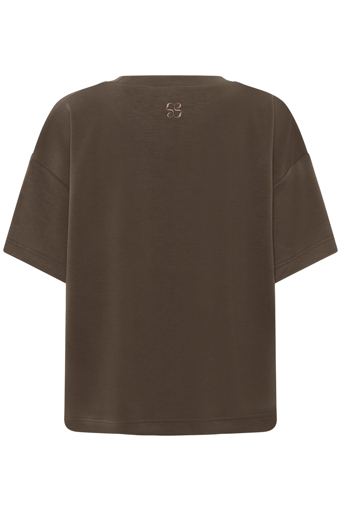 HelleMW EMB Boxy Tee Major Brown My Essential Wardrobe