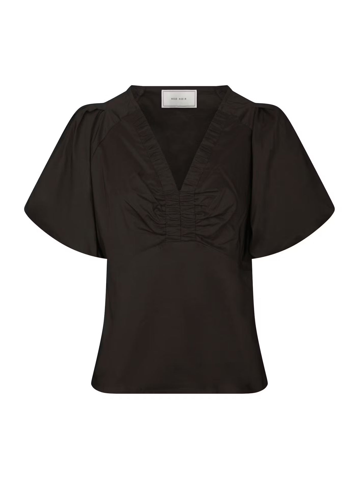 Irina Poplin Blouse Chocolate Brown Neo Noir