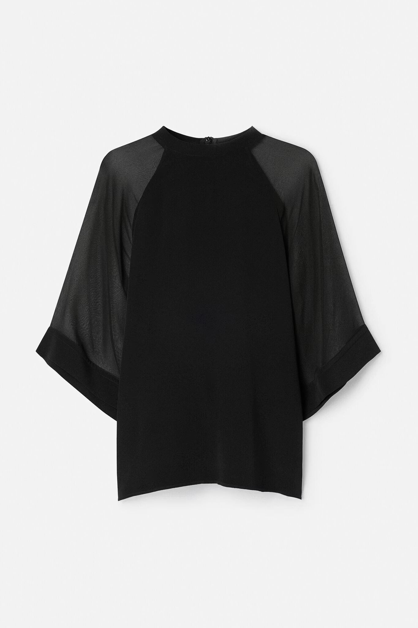 Sheer Raglan Blouse Black Filippa K