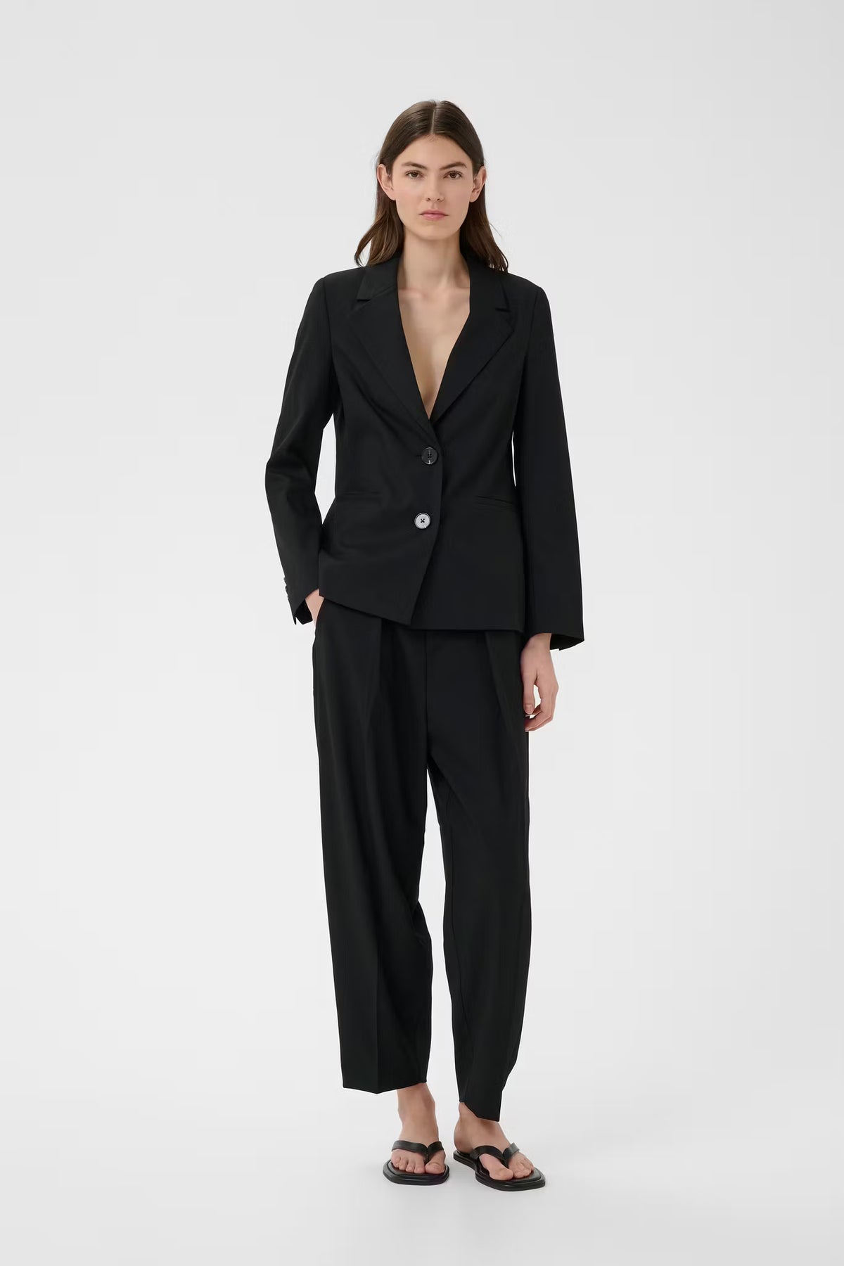CadieIW Core Barrel Pant Black InWear