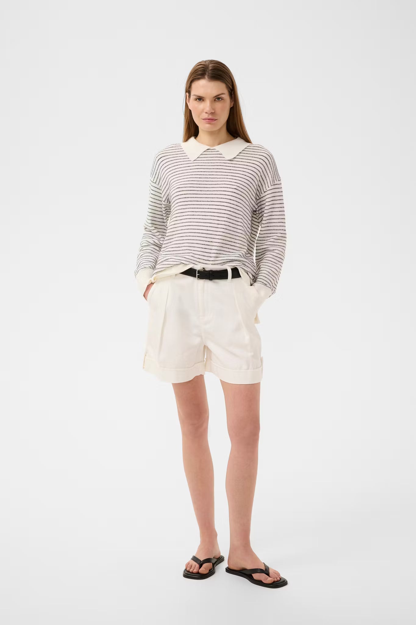 EllyIW Denim Shorts Pure White InWear
