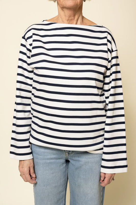 Cotton Mariner Top White/Navy Filippa K
