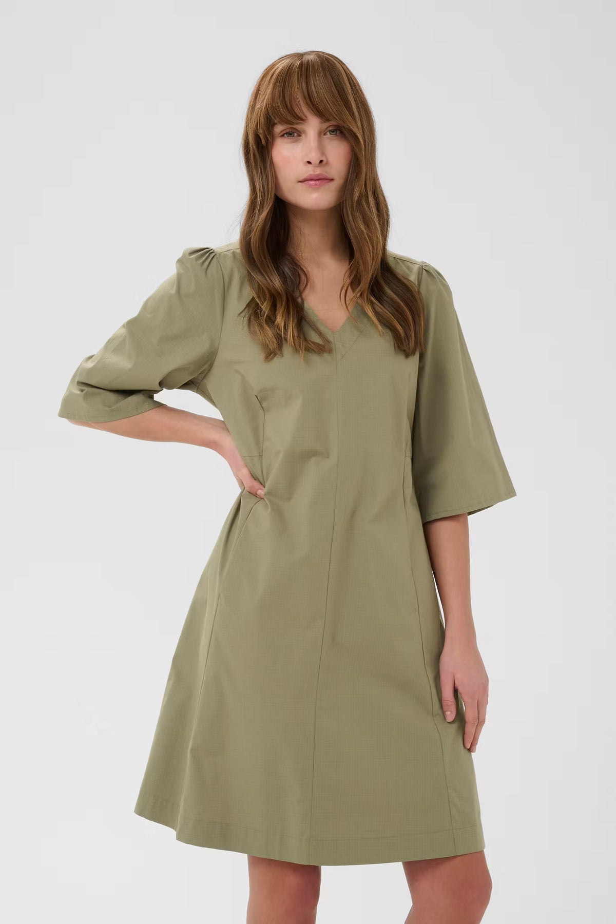 Bendine Dress Dusky Green Culture