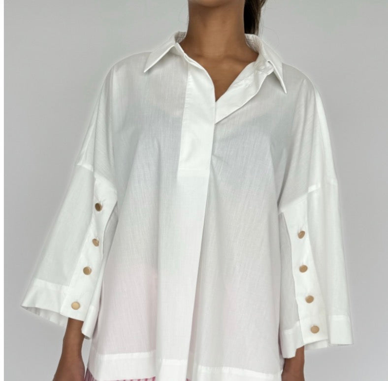 Klara Shirt White Continue