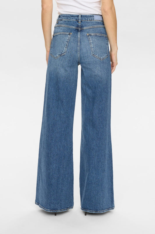 Pisa HR Wide Jeans Medium Blue Denim Nümph