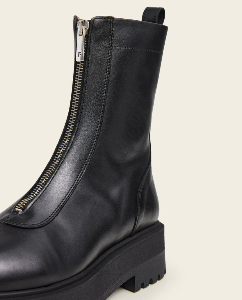 Alma Black Leather Flattered