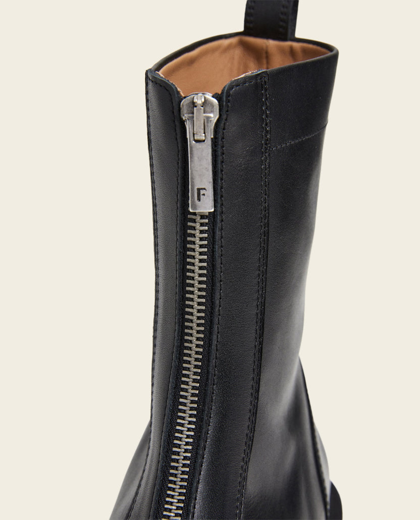 Alma Black Leather Flattered