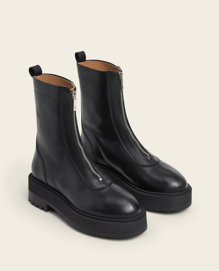 Alma Black Leather Flattered