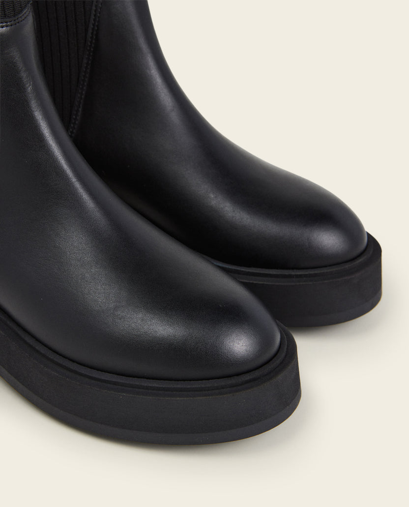 Aurora Black Leather Flattered