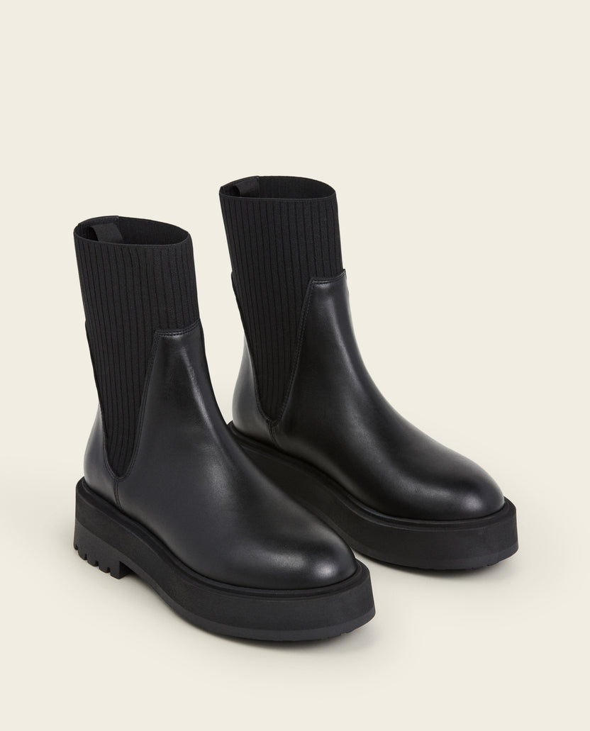 Aurora Black Leather Flattered