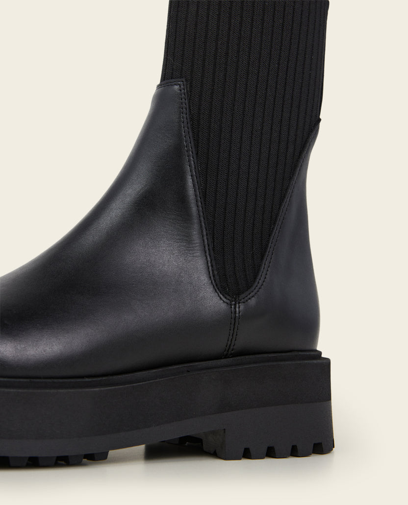 Aurora Black Leather Flattered