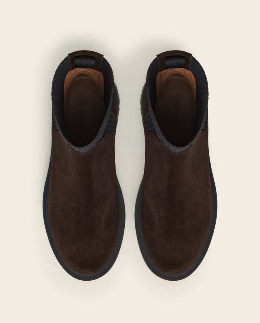 Aurora Chocolate Suede Flattered