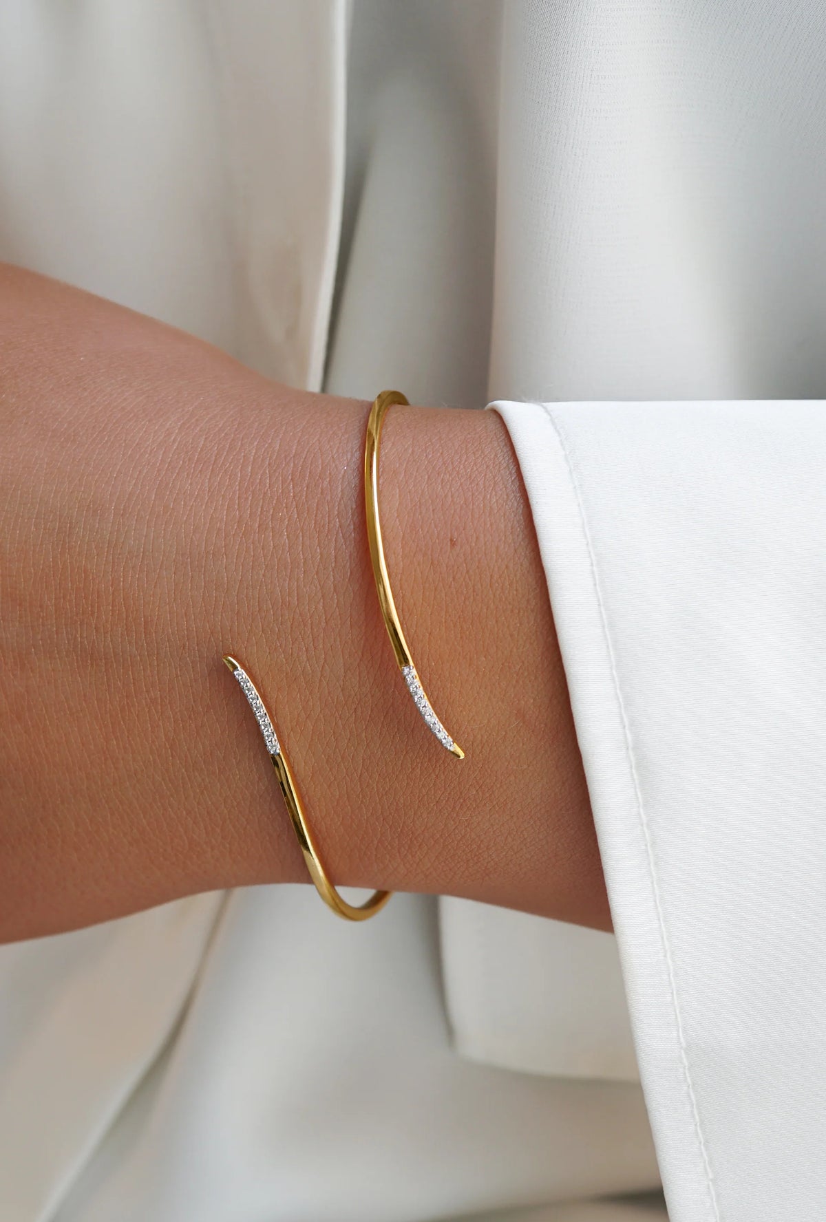 Sparkle Wrap Bangle Gold Syster P