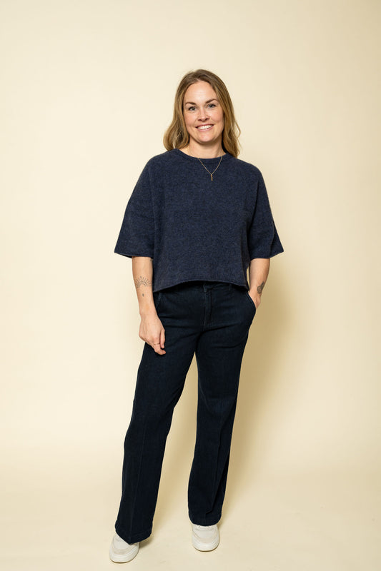 Wool Yak Tee Night Teal Filippa K