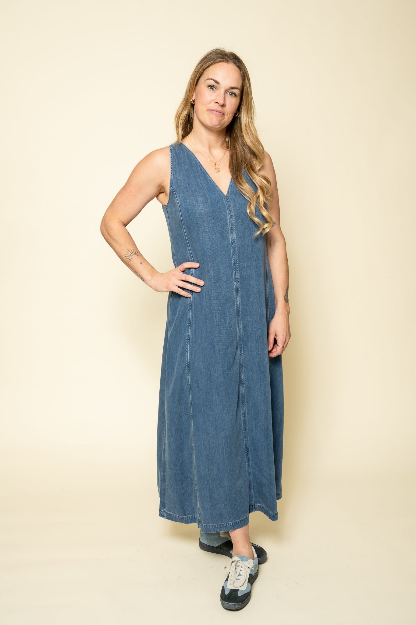 Saskylar Dress 15645 Medium Denim Blue Samsoe Samsoe