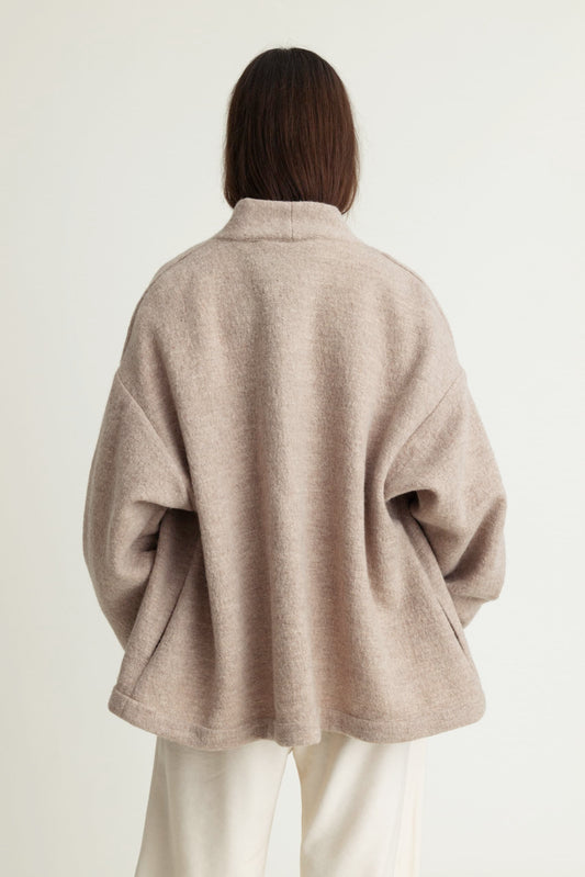 Cape Jacket Heavy Knit Oat A Part of the Art