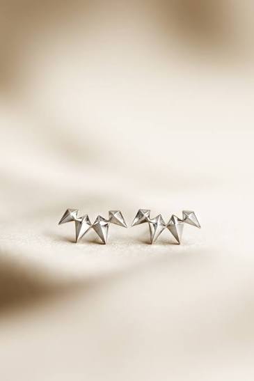Uma Climber Earrings Silver Pilgrim