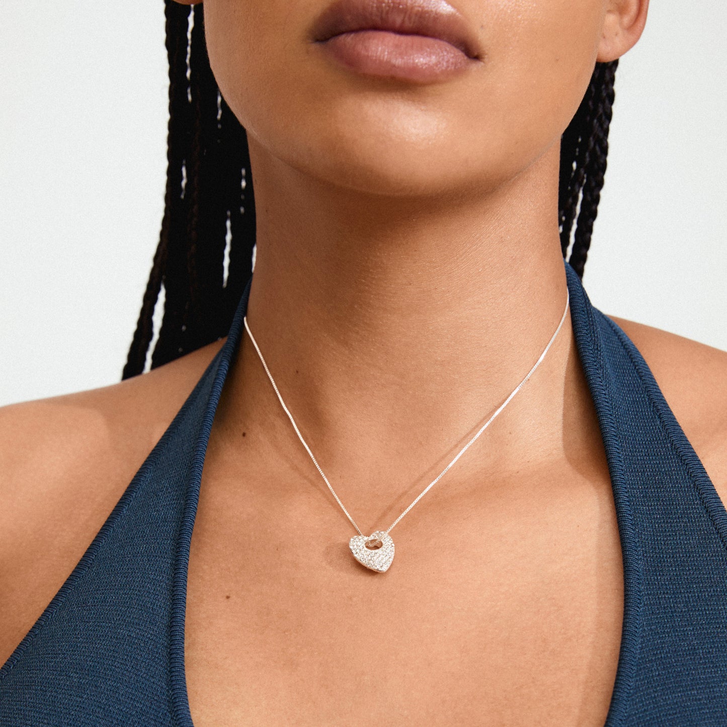 Dune Heart Necklace Silver Pilgrim