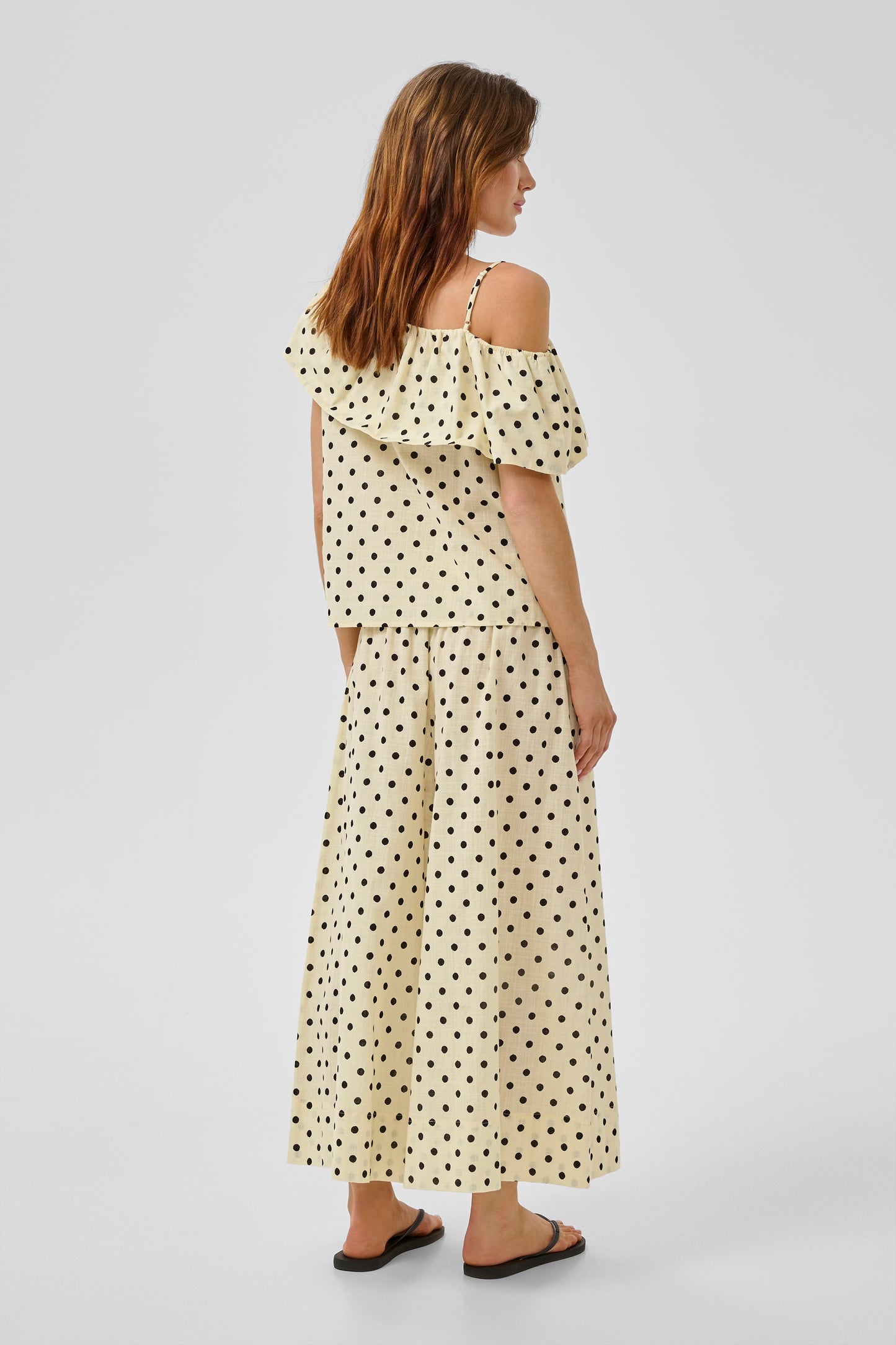 Nada Florence Blouse Lemon Icing w Dots My Essential Wardrobe