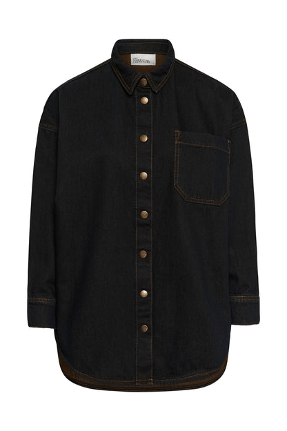 Sinna Denim Shirt 186 Blue Brown Un-Washed My Essential Wardrobe