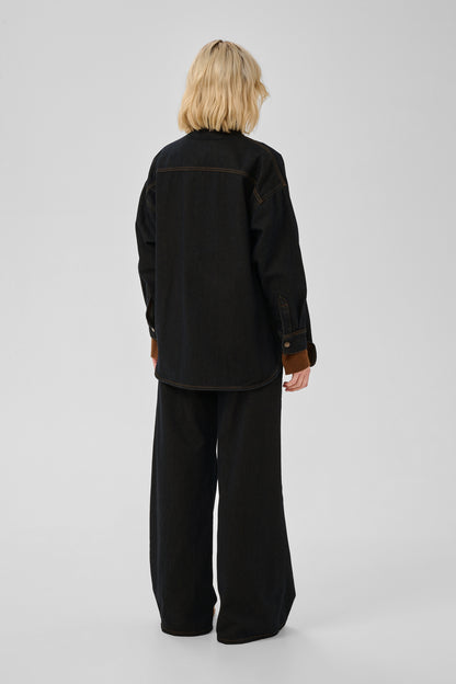Sinna Denim Shirt 186 Blue Brown Un-Washed My Essential Wardrobe