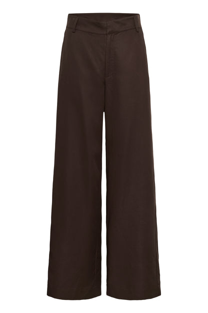 Jojo Wide Pant Dark Brown My Essential Wardrobe